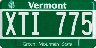 VT license plate XTI775