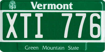 VT license plate XTI776
