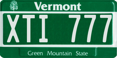 VT license plate XTI777