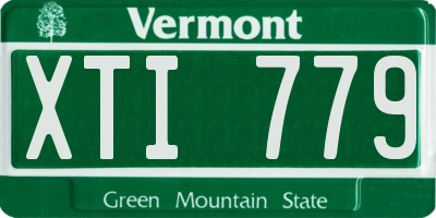 VT license plate XTI779