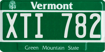 VT license plate XTI782