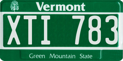 VT license plate XTI783