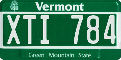 VT license plate XTI784