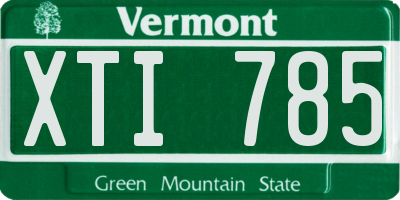 VT license plate XTI785