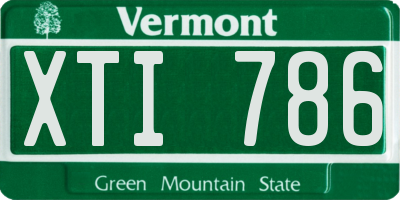 VT license plate XTI786