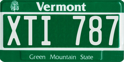 VT license plate XTI787