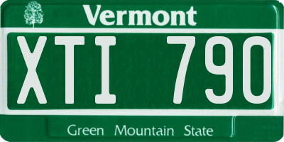 VT license plate XTI790