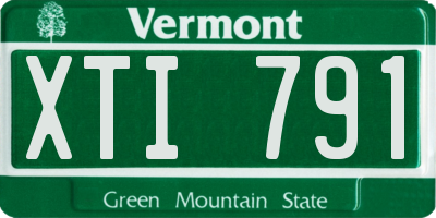 VT license plate XTI791