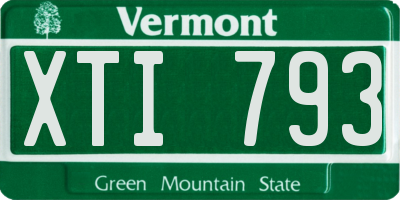 VT license plate XTI793