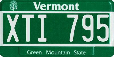VT license plate XTI795