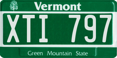 VT license plate XTI797
