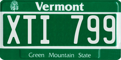 VT license plate XTI799