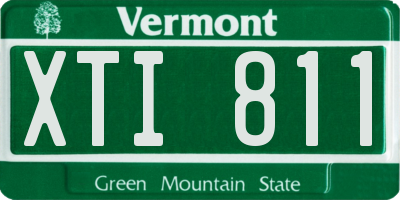 VT license plate XTI811