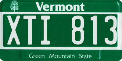 VT license plate XTI813