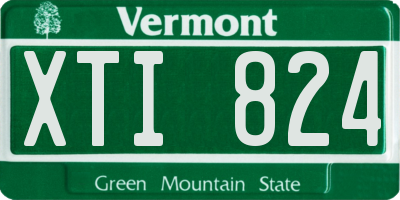 VT license plate XTI824
