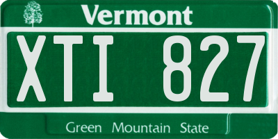 VT license plate XTI827