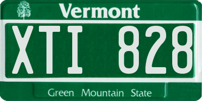 VT license plate XTI828