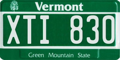 VT license plate XTI830
