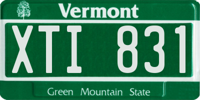 VT license plate XTI831