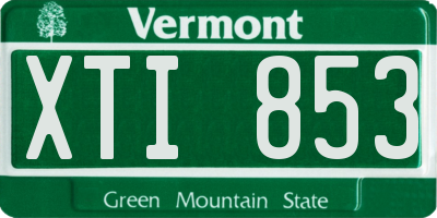 VT license plate XTI853