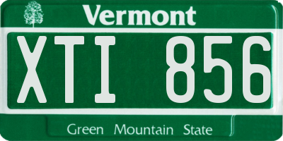 VT license plate XTI856