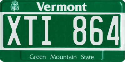 VT license plate XTI864