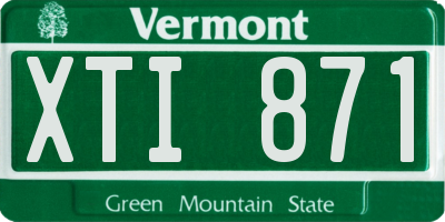 VT license plate XTI871