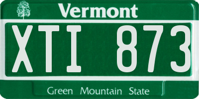 VT license plate XTI873