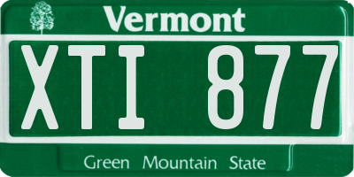 VT license plate XTI877