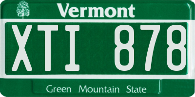 VT license plate XTI878