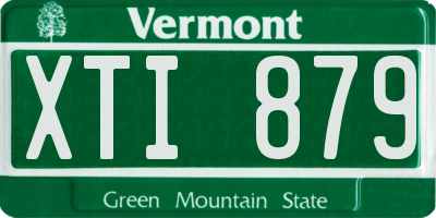 VT license plate XTI879