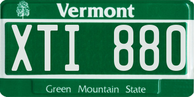 VT license plate XTI880