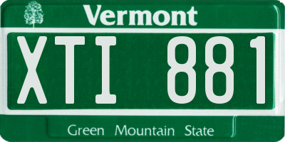 VT license plate XTI881