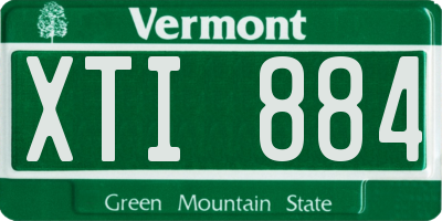 VT license plate XTI884