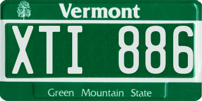 VT license plate XTI886