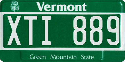 VT license plate XTI889