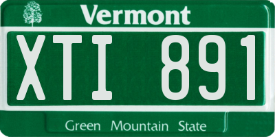 VT license plate XTI891