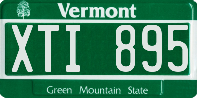 VT license plate XTI895