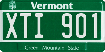 VT license plate XTI901