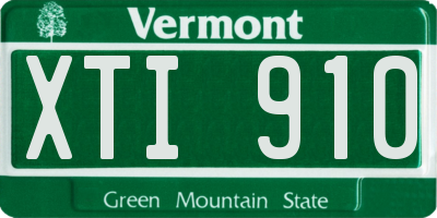 VT license plate XTI910