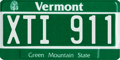 VT license plate XTI911