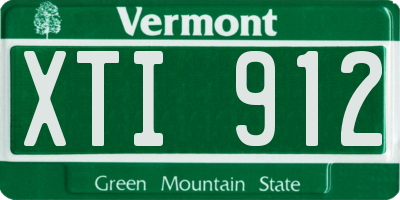 VT license plate XTI912