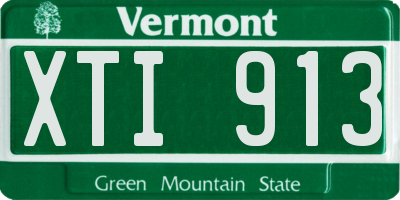 VT license plate XTI913