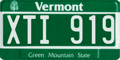 VT license plate XTI919