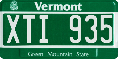 VT license plate XTI935