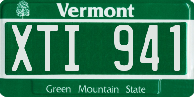 VT license plate XTI941