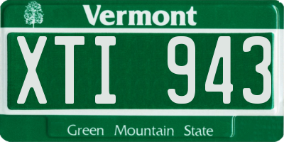 VT license plate XTI943