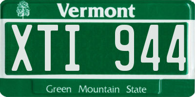 VT license plate XTI944
