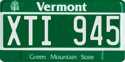 VT license plate XTI945