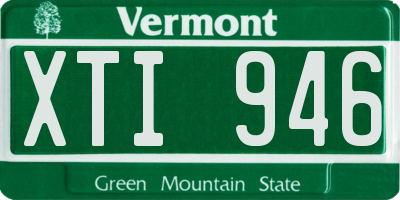 VT license plate XTI946